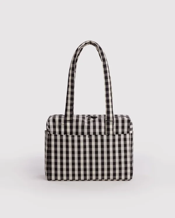 Everyday Cloud Bag - Black And Cream Gingham - Size: OS