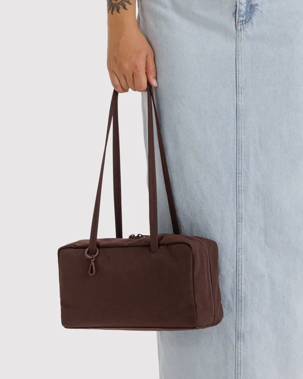 Nylon Bowler Bag - Coffee - Material: heavyweight-nylon