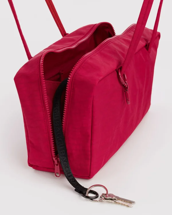 Nylon Bowler Bag - Cherry - Size: OS
