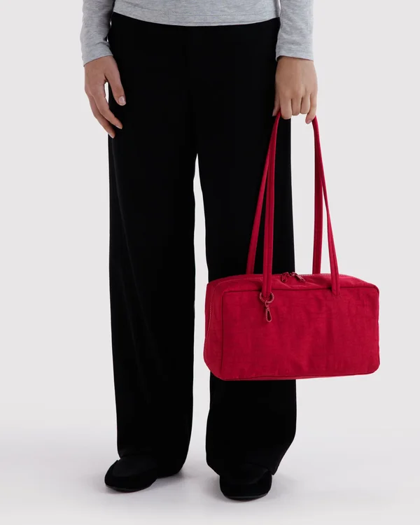 Nylon Bowler Bag - Cherry - Size: OS
