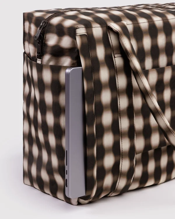 Small Cloud Carry-On - Blurred Gingham Brown - Size: OS