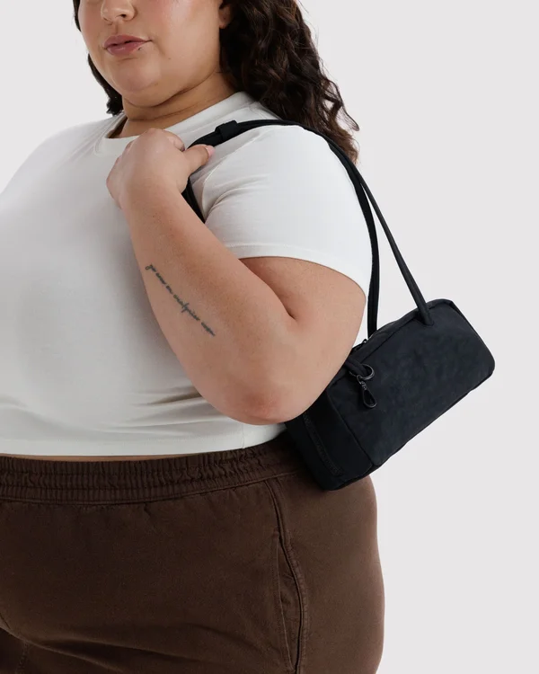 Small Nylon Bowler Bag - Black