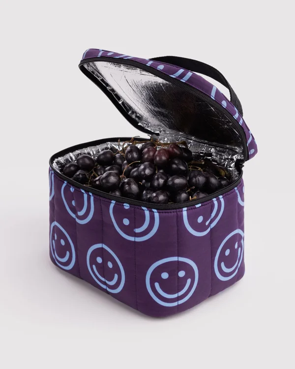 Puffy Lunch Bag - Indigo Happy