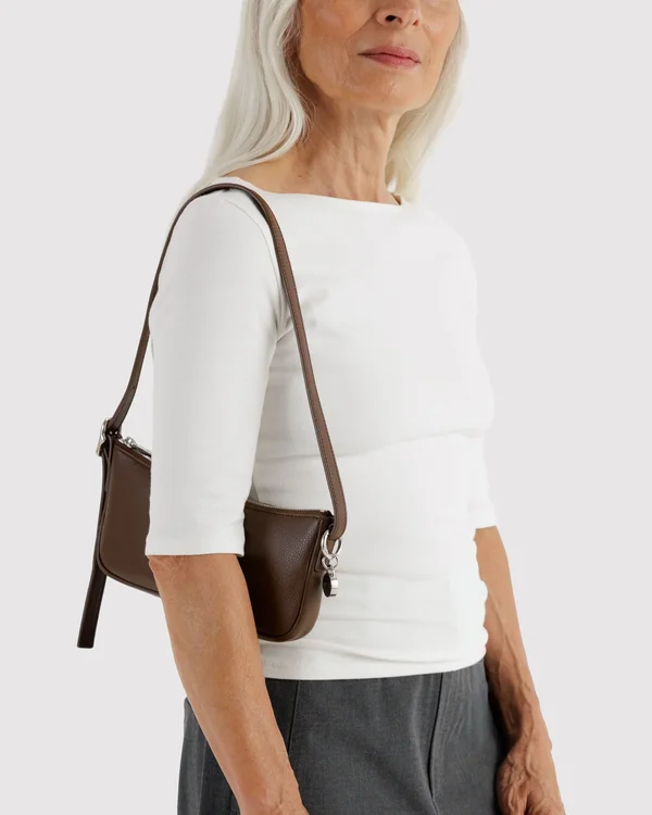 Recycled Leather Pochette - Brown - Size: OS
