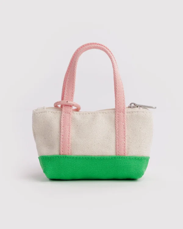 Moma Tote Charm - Pink/ Green